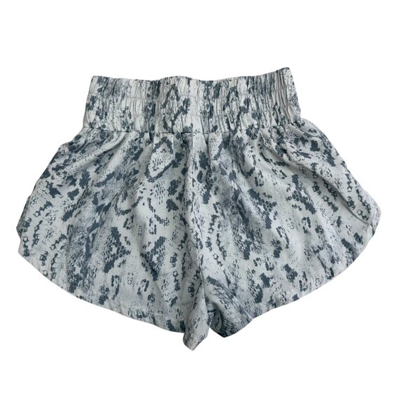 Shein Womens Snake Print Elastic Waist Shorts Small Gray Lightweight - Picture 1 of 7